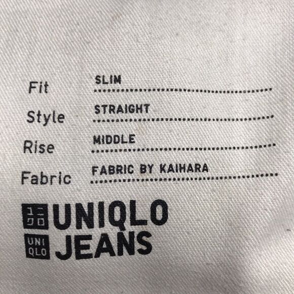 UNIQLO Selvedge Jeans Men 33x27 (33/34 tag) Crop Fray Dark Kaihara Raw Wash Slim - Picture 15 of 16